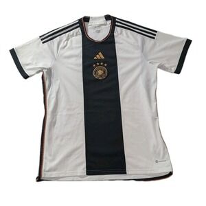 Adidas Germany National Team Soccer Jersey White Black Aeroready Mens XL